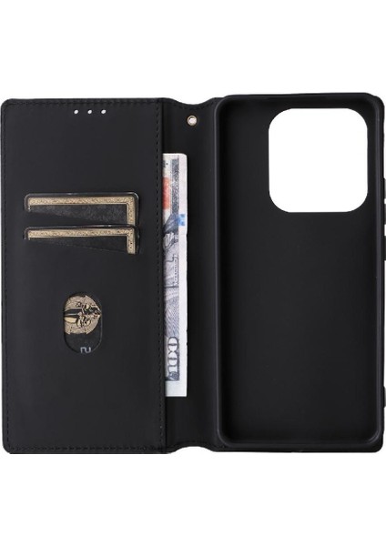 Xiaomi Redmi Note 14 4g/5g 3D Desen Pu Deri Kart Yuvaları Için Flip Case (Yurt Dışından)