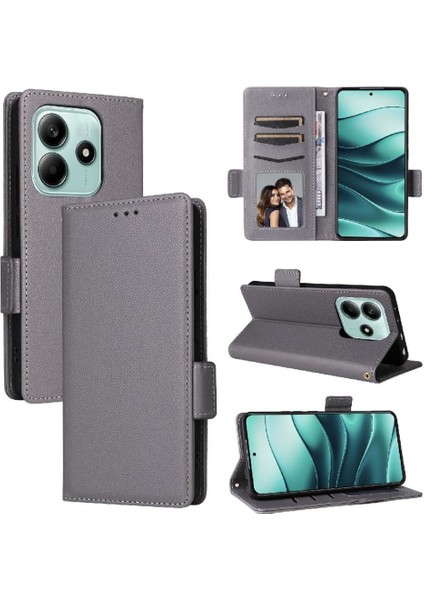 Xiaomi Redmi Note 14 4g Manyetik Kart Yuvaları Tutucu Cüzdan Pu Için Flip Case (Yurt Dışından)