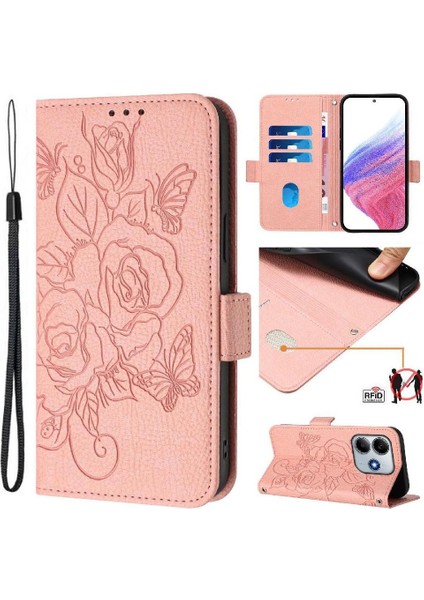 Kredi Kartı Yuvası Pu ile Xiaomi Redmi Note 14 4g Manyetik Cüzdan Için Kılıf (Yurt Dışından)