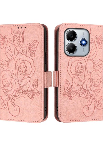 Kredi Kartı Yuvası Pu ile Xiaomi Redmi Note 14 4g Manyetik Cüzdan Için Kılıf (Yurt Dışından)