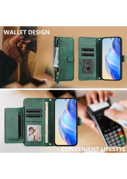 Xiaomi Redmi Not Için Flip Case 14 Pro 4g Fermuar Kart Tutucu Pu Deri (Yurt Dışından)