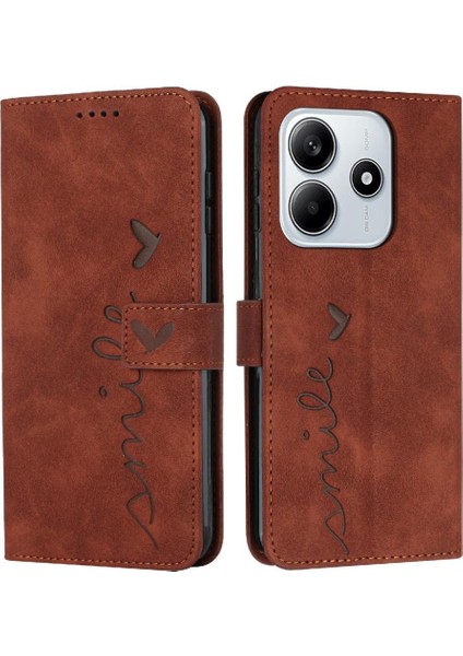 Xiaomi Redmi Note 14 4g Yan Toka Kickstand Pu Deri Için Flip Case (Yurt Dışından)