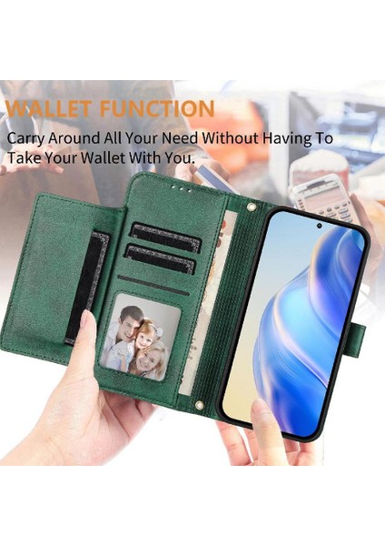 Xiaomi Redmi Note 14 Pro 5g Fermuar Pu Deri Manyetik Için Flip Case (Yurt Dışından)