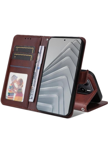 Xiaomi Redmi Note 14 4g Hassas Kesikler Kart Yuvaları Manyetik Için Flip Case (Yurt Dışından)