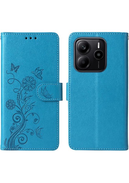 Xiaomi Redmi Note 14 4g Çiçek Kart Yuvaları Deri Flip Için Flip Case (Yurt Dışından)
