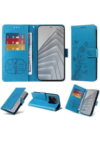 Xiaomi Redmi Note 14 4g Çiçek Kart Yuvaları Deri Flip Için Flip Case (Yurt Dışından)