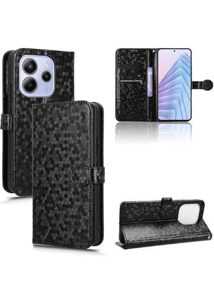 Xiaomi Redmi Note 14 4g Manyetik Toka Geometrik Desen Deri Için Kılıf (Yurt Dışından)