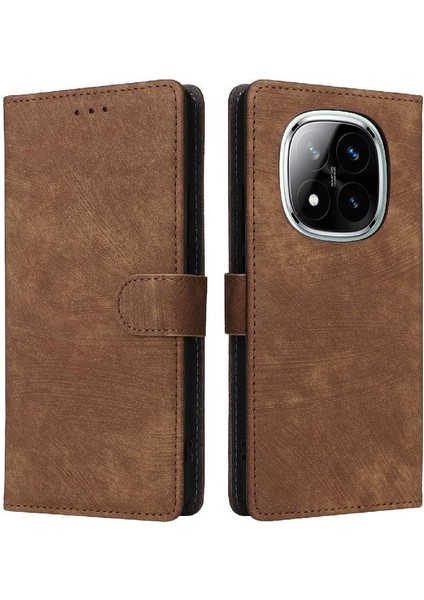 Xiaomi Redmi Not 14 Pro Için Kılıf 4g Pu Deri Flip Folio Cüzdan Manyetik (Yurt Dışından)
