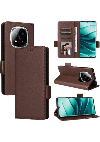 Xiaomi Redmi Not Için Flip Case 14 Pro 4g Kart Yuvaları Tutucu Yan Toka Pu (Yurt Dışından)