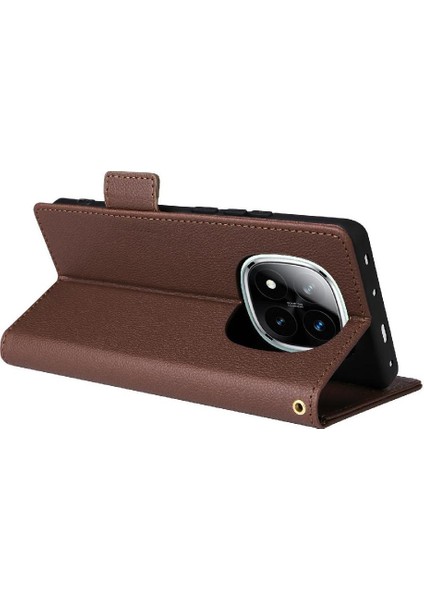 Xiaomi Redmi Not Için Flip Case 14 Pro 4g Kart Yuvaları Tutucu Yan Toka Pu (Yurt Dışından)