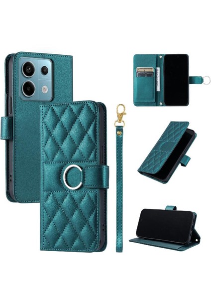Xiaomi Poco X6 Kart Yuvaları Tutucu Manyetik Pu Deri Bilek Için Flip Case (Yurt Dışından)