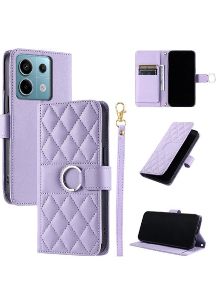 Xiaomi Poco X6 Kart Yuvaları Tutucu Manyetik Pu Deri Bilek Için Flip Case (Yurt Dışından)