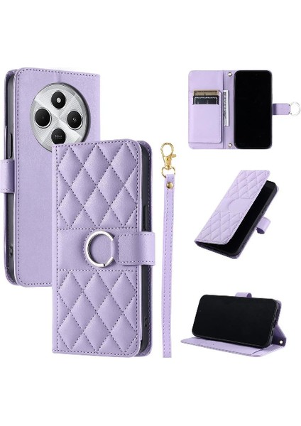 Xiaomi Poco C75 Manyetik Koruyucu Bilek Kayışı Kart Yuvaları Için Flip Case (Yurt Dışından)
