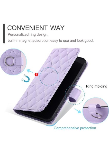 Xiaomi Poco C75 Manyetik Koruyucu Bilek Kayışı Kart Yuvaları Için Flip Case (Yurt Dışından)