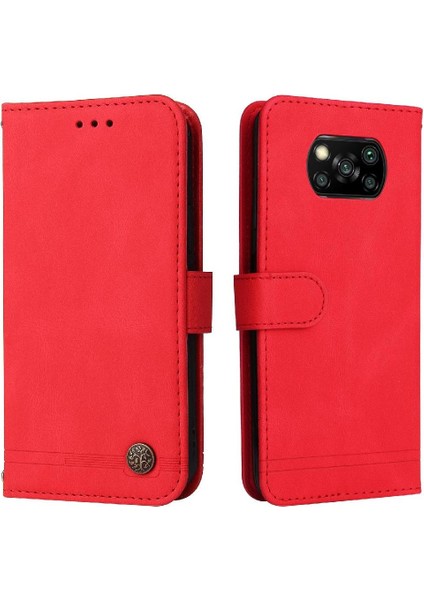 Xiaomi Poco X3/x3 Pro Cüzdan Kısa Kayış Darbeye Dayanıklı Kart Yuvası Için Kılıf (Yurt Dışından)