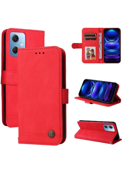 Xiaomi Poco X5 5g Cüzdan Darbeye Dayanıklı Kısa Kayış Uzun Kayış Için Flip Case (Yurt Dışından)