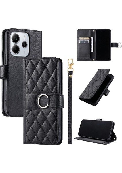 Xiaomi Redmi Note 14 4g Koruyucu Pu Deri Kart Yuvaları Için Flip Case (Yurt Dışından)