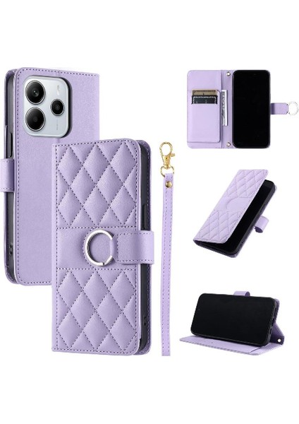 Xiaomi Redmi Note 14 4g Koruyucu Pu Deri Kart Yuvaları Için Flip Case (Yurt Dışından)