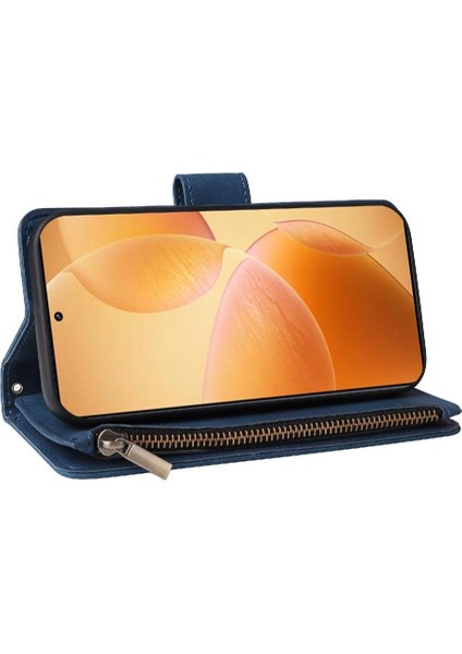 Xiaomi Poco C75 4g Nakit Yuvaları Için Fermuarlı Cebi Durumda Saf Renk Bilek 9 (Yurt Dışından)