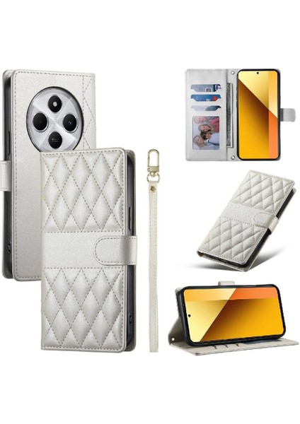 Xiaomi Poco C75 4g Çift Sapanlar Deri Kılıf Darbeye Için Flip Case (Yurt Dışından)