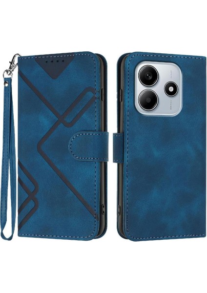 Kart ile Xiaomi Redmi Note 14 4g Manyetik Kapak Pu Deri Için Flip Case (Yurt Dışından)