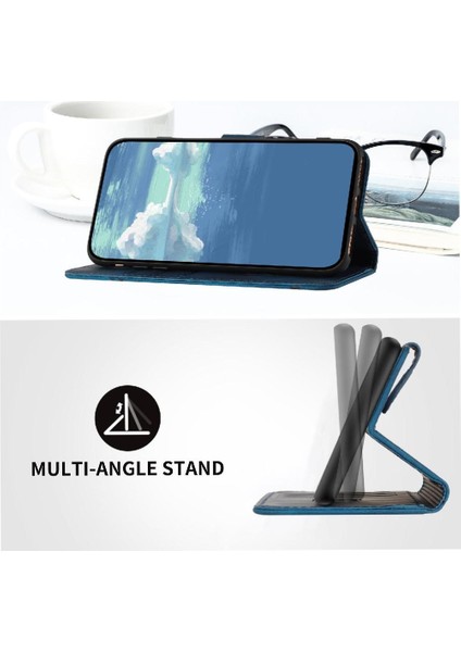 Kart ile Xiaomi Redmi Note 14 4g Manyetik Kapak Pu Deri Için Flip Case (Yurt Dışından)