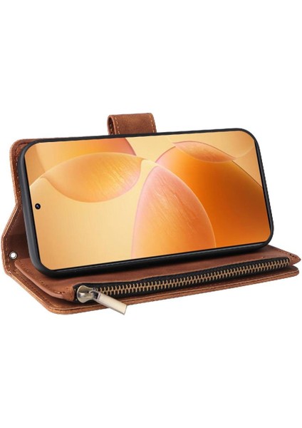 Xiaomi Poco C75 4g Nakit Yuvaları Için Fermuarlı Cebi Durumda Saf Renk Bilek 9 (Yurt Dışından)