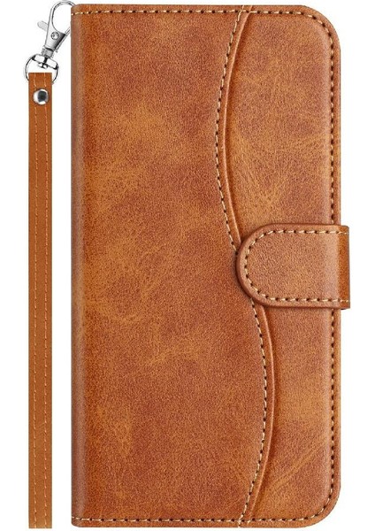 Xiaomi Redmi Note 14 4g Darbeye Dayanıklı Bilek Kayışı Kart Yuvaları Pu Için Flip Case (Yurt Dışından)