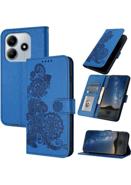 Kart Yuvası Standı Pu Deri Flip ile Xiaomi Redmi Note 14 4g Için Flip Case (Yurt Dışından)