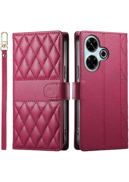 Xiaomi Poco M6 4g Cüzdan Zarif Deri Çanta Çift Sapanlar Için Flip Case (Yurt Dışından)