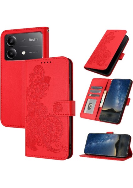 Kart Yuvası Standı Flip Folio Kitap ile Xiaomi Poco X6 Neo 5g Için Flip Case (Yurt Dışından)