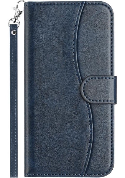 Xiaomi Redmi Note 14 4g Darbeye Dayanıklı Bilek Kayışı Kart Yuvaları Pu Için Flip Case (Yurt Dışından)