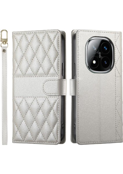 Xiaomi Redmi Note 14 Pro 5g Deri Çanta Cüzdan Çift Sapanlar Için Flip Case (Yurt Dışından)