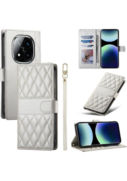 Xiaomi Redmi Note 14 Pro 5g Deri Çanta Cüzdan Çift Sapanlar Için Flip Case (Yurt Dışından)