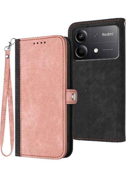 Kart Yuvası Standı Flip Folio Kitap Pu ile Xiaomi Poco X6 Neo 5g Için Kılıf (Yurt Dışından)