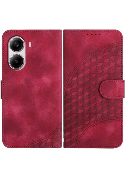 Xiaomi Poco X7 Pro Için Flip Case Pu Deri Kapak Çevirin Geometrik Desen (Yurt Dışından)