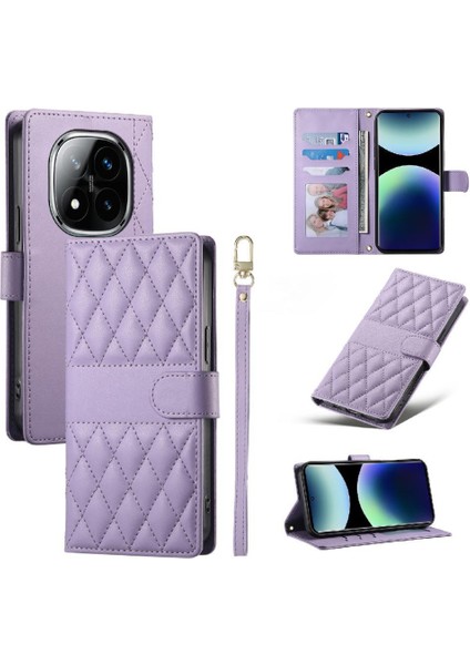 Xiaomi Redmi Note 14 Pro 5g Deri Çanta Cüzdan Çift Sapanlar Için Flip Case (Yurt Dışından)