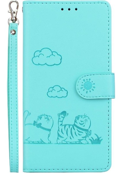 Xiaomi Redmi Note 14 4g Kedi Rfıd Deri Cüzdan Kart Yuvası Için Flip Case (Yurt Dışından)