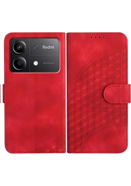 Xiaomi Poco X6 Neo 5g Geometrik Desen Manyetik Kart Tutucu Için Flip Case (Yurt Dışından)