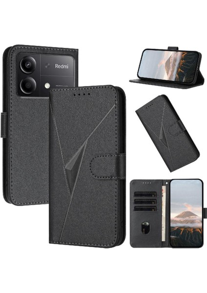 Kickstand Fonksiyonu Flip Mobil Pu ile Xiaomi Poco X6 Neo 5g Için Flip Case (Yurt Dışından)