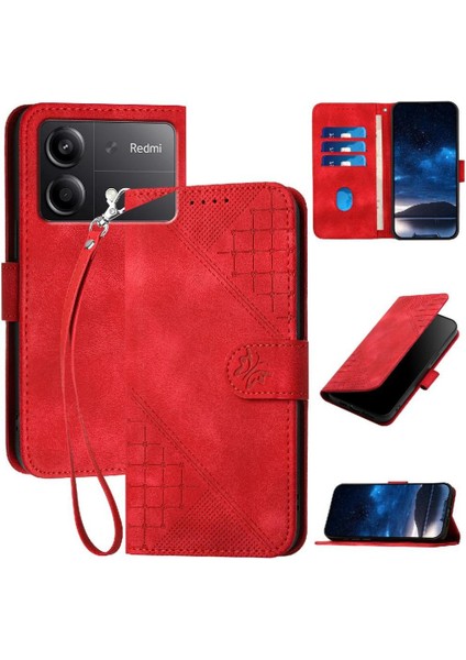 Xiaomi Poco X6 Neo 5g ve Kredi Kartı Yuvası Yüksek Kaliteli Durumda Flip Case (Yurt Dışından)