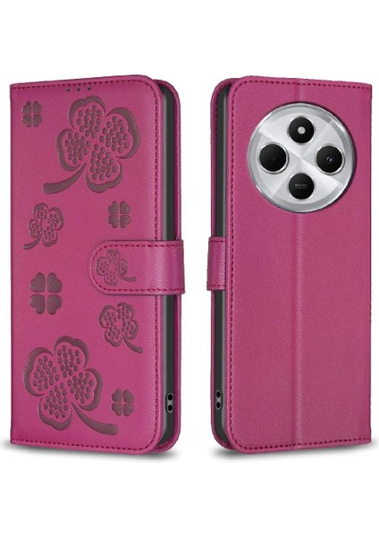 Xiaomi Poco C75 4g Yonca Çiçek Pu Deri Çok Renkli Kart Için Flip Case (Yurt Dışından)