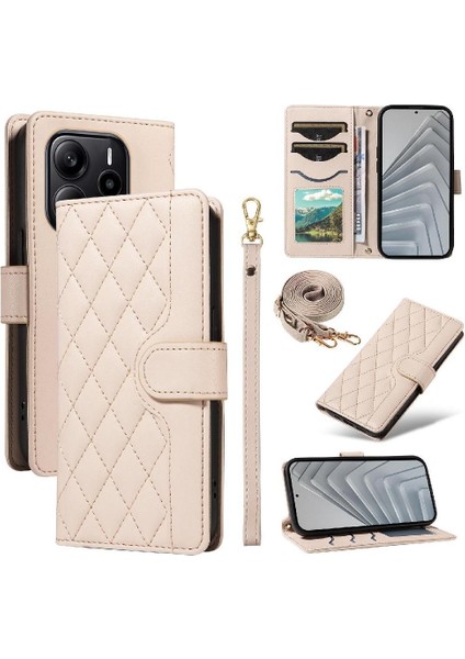 Xiaomi Redmi Note 14 4g Kafes Flip Folio Telefon Kılıfı Için Flip Case ile (Yurt Dışından)