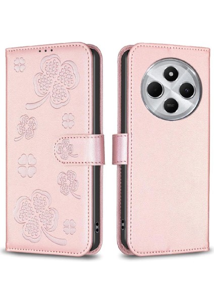 Xiaomi Poco C75 4g Yonca Çiçek Pu Deri Çok Renkli Kart Için Flip Case (Yurt Dışından)