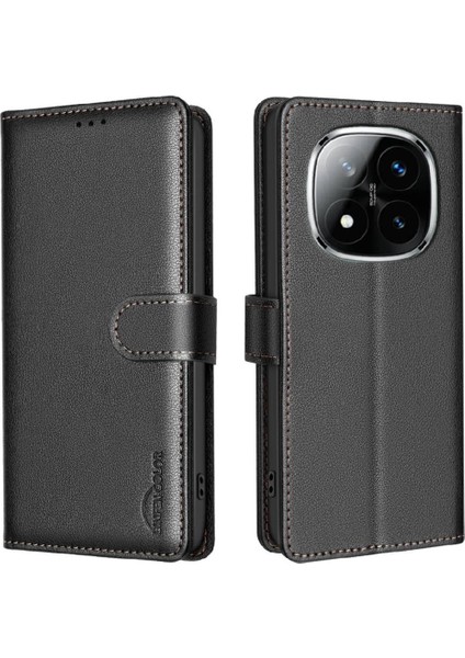 Xiaomi Redmi Note 14 Pro Plus Kart Tutucu Kickstand Manyetik Için Flip Case (Yurt Dışından)