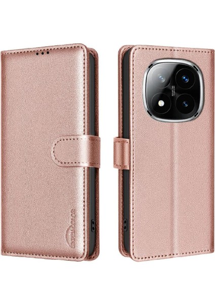 Xiaomi Redmi Not Için Flip Case 14 Pro 4g Rfıd Engelleme Kart Tutucu Pu (Yurt Dışından)