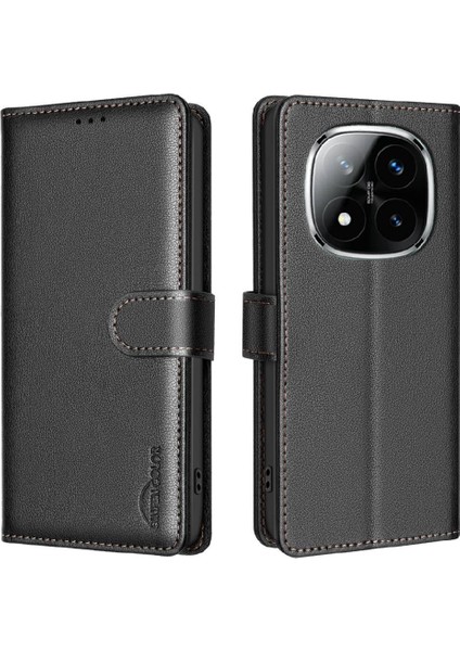 Xiaomi Redmi Note 14 Pro 5g Rfıd Engelleme Cüzdan Pu Deri Için Flip Case (Yurt Dışından)