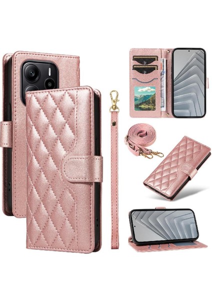 Xiaomi Redmi Note 14 4g Kafes Flip Folio Telefon Kılıfı Için Flip Case ile (Yurt Dışından)