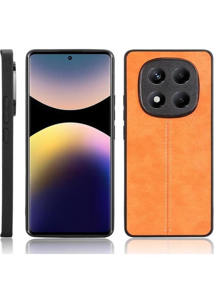 Cüzdan Kılıf Için Xiaomi Redmi Not 14 Pro 4g Kickstand Vegan Pu Deri Çanta (Yurt Dışından)
