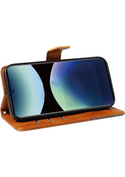Xiaomi Redmi Not 14 Pro Için Flip Case 4g Deri Telefon Koruma Kılıfı (Yurt Dışından)